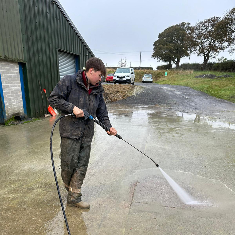 Powerwashing on the Farm