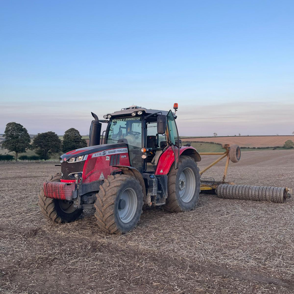 Tractor Rolling Preparing the Fields