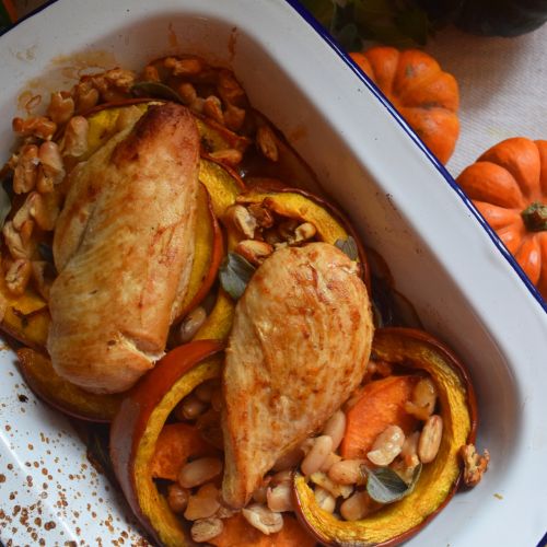 Baked Chicken and Pumpkin in Chilli & Spice