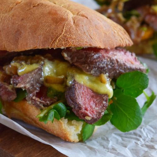 Loaded Steak and Blue Cheese Sandwich