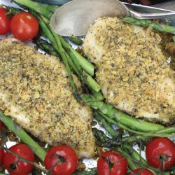 Baked Chicken with a Smoked Crumb Crust