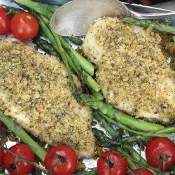 Baked Chicken with a Smoked Crumb Crust