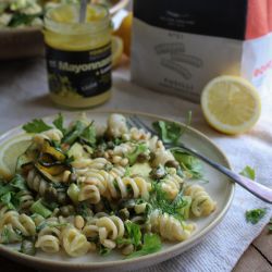 Lemony Courgette, Caper & Herb Pasta Salad