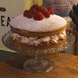 Classic Victoria Sponge with an Eton Messy Middle 