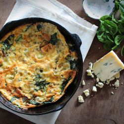 Courgette, Spinach & Wensleydale Blue Frittata
