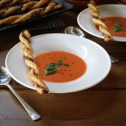 Raspberry Gazpacho with Olive Sticks Recipe - Yorkshire Rapeseed Oil