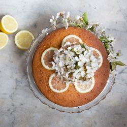 Elderflower & Lemon Cake with Gin Drizzle - Yorkshire Rapeseed Oil