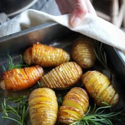 Mini Rosemary & Sea Salt Hasselback Potatoes