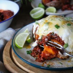 Chilli Loaded Sweet Potatoes