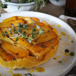 Peppered Parsnip & Honey Tarte Tatin