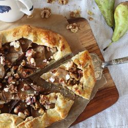 Pear and Yorkshire Wensleydale & Cranberries Galette