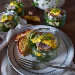 Smoked Duck, Apple & Horseradish Pots with Smoked Sourdough Toasts