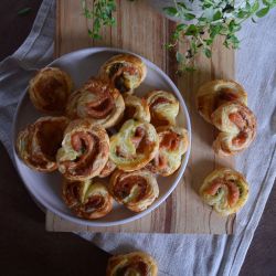 Smoked Salmon, Lemon & Caper Palmiers