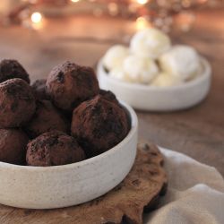 Yorkshire Rapeseed Oil Dark & White Chocolate and Gin Truffles Recipe