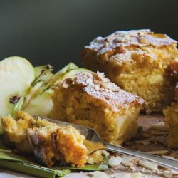 Yorkshire Rapeseed Oil Almond & Apple Cake Recipe - image taken by Alex Oates