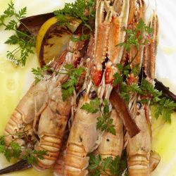 Roasted Langoustines with Lemon & Cinnamon Infused Yorkshire Rapeseed Oil
