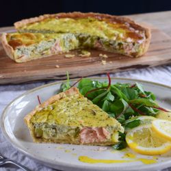 Yorkshire Rapeseed Oil Salmon, Leek & Seaweed Quiche Recipe
