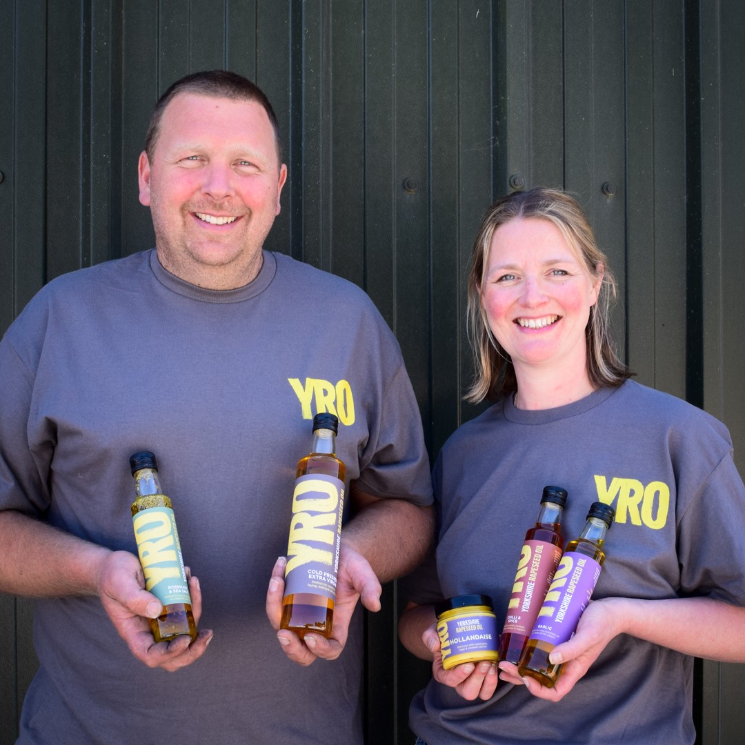 Jen & Adam with our new look bottles