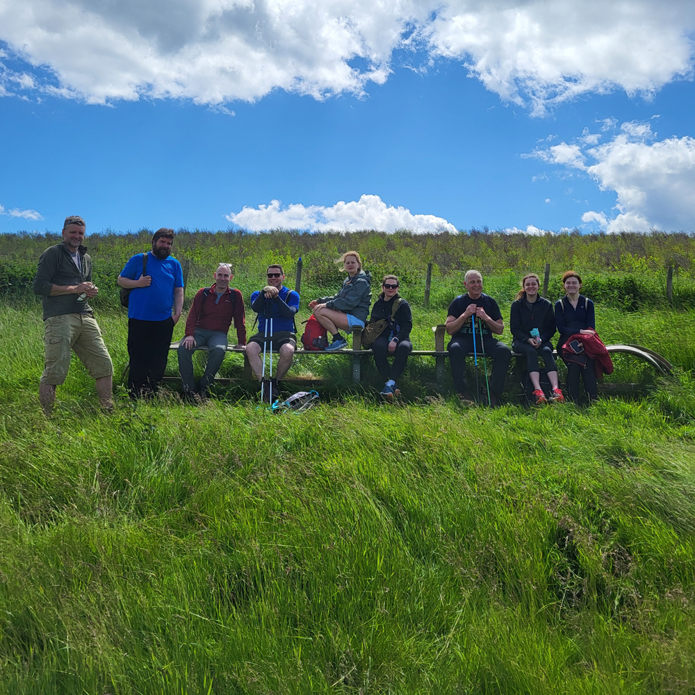 The team on our charity fundraising walk