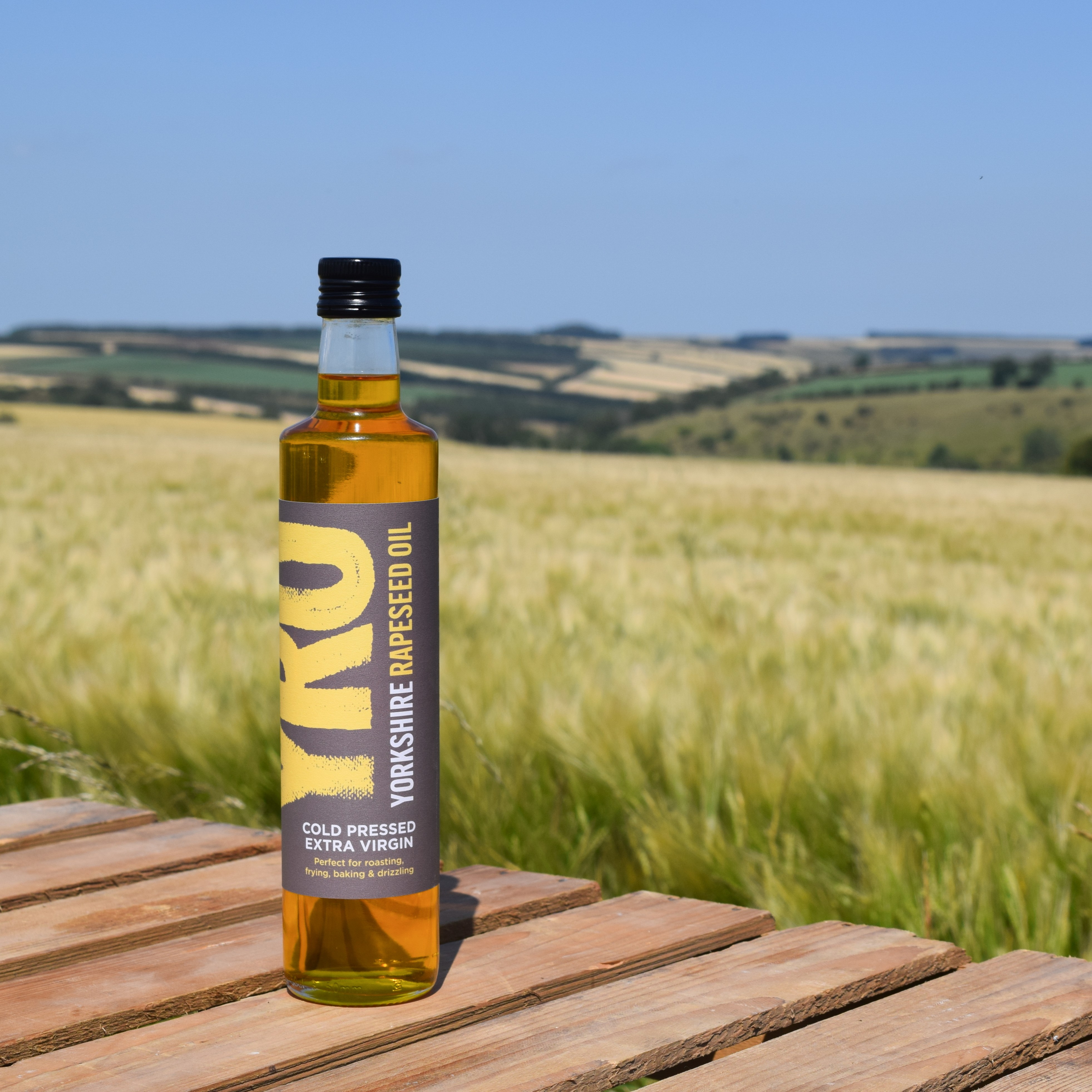 Bottle of YRO in the field
