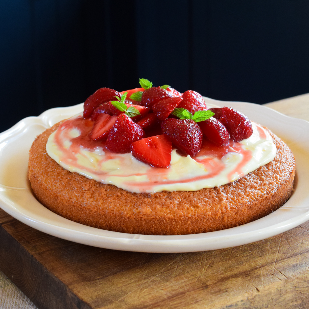 Strawberry & Rapeseed Oil Cake