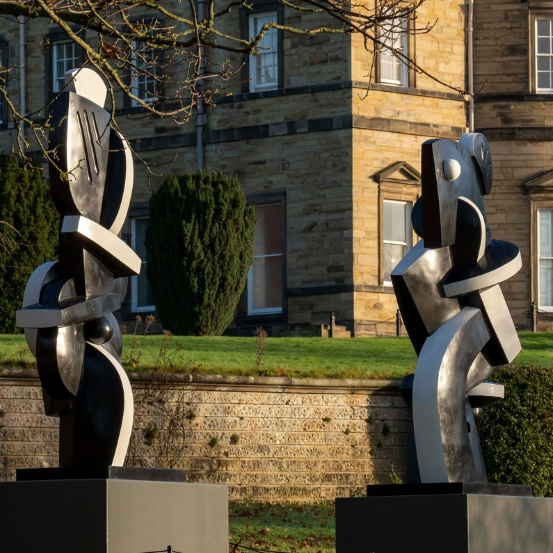 Two sculptures in the grounds of Yorkshire Sculpture Park