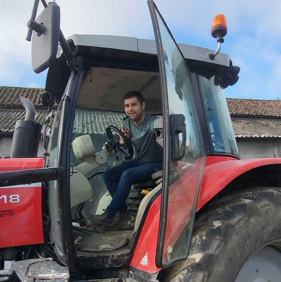 Harry Payne on his tractor