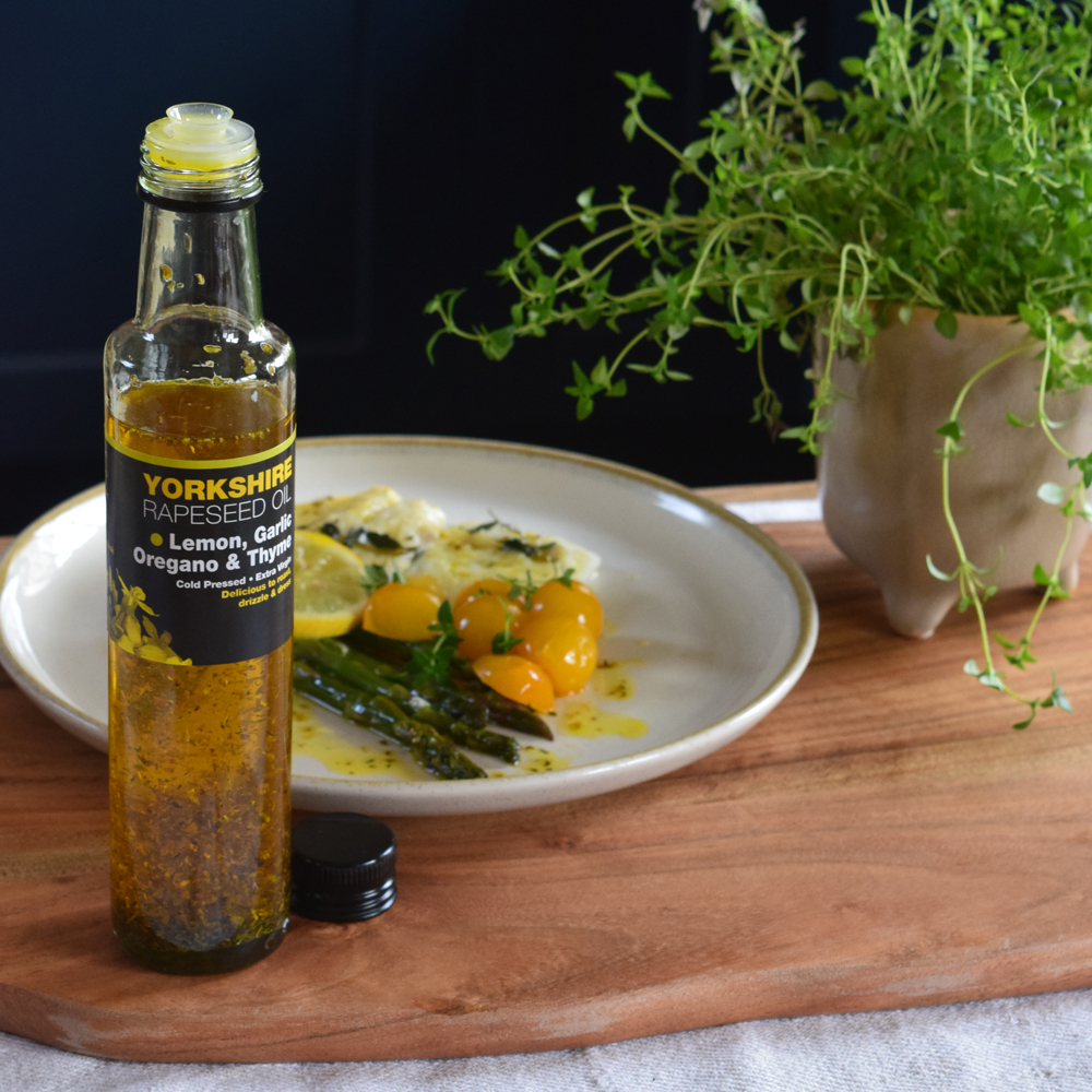 Yorkshire Rapeseed Oil with Lemon, Garlic, Oregano & Thyme