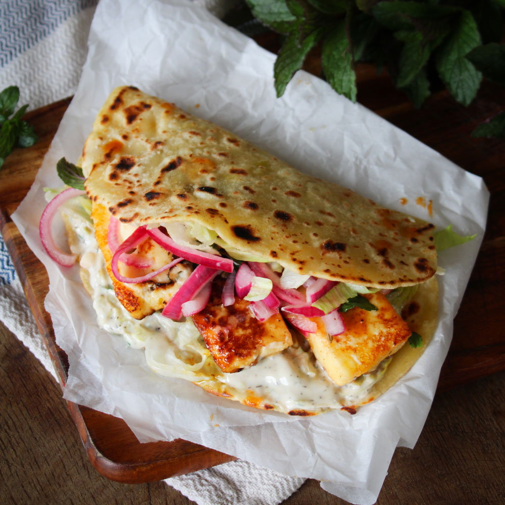 Smoked Chilli squeaky Cheese flatbreads