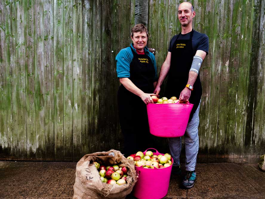 Jane and Jon from Yorkshire Wolds Apple Juice Co.